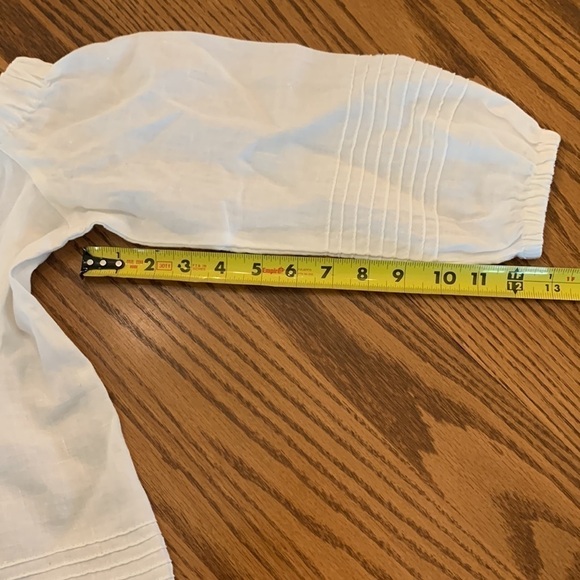 Ann Taylor 💯 linen white top. Wild West Whites. Summer linen size XSP. Petites - Picture 9 of 11